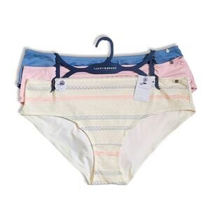 New! Lucky Brand 3-Pack Microfiber Moisture Wicking Hipster Panties